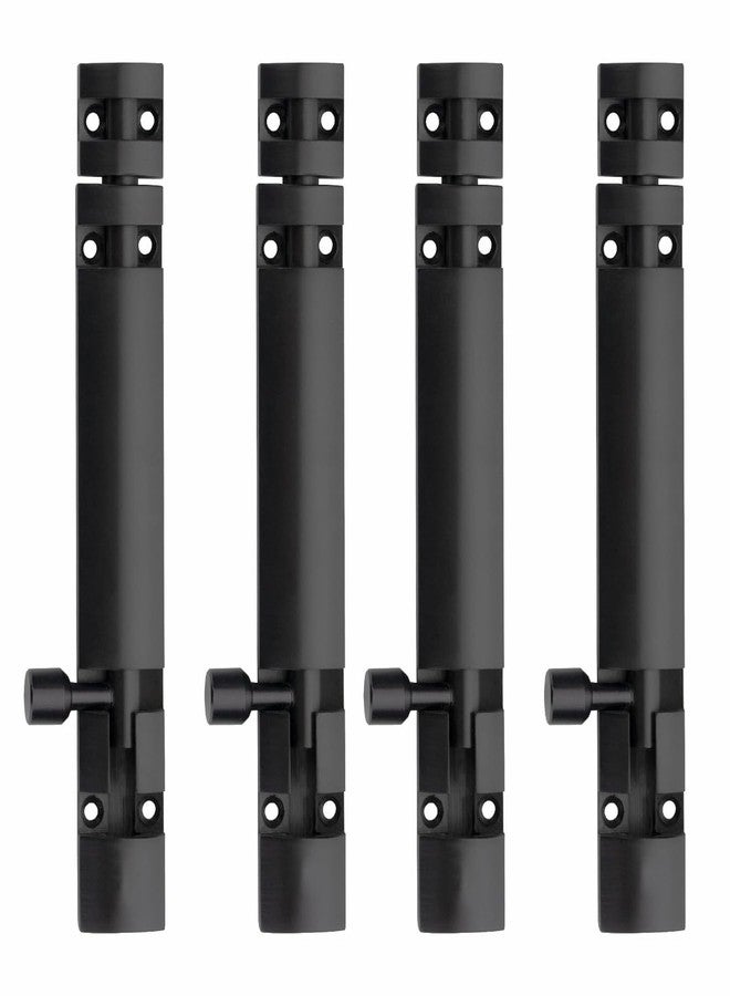 SENSI 4 Pack Premium Aluminum Tower Bolt 4 Inch | Heavy Duty Tower Bolt for Main Door, Bathroom & Bedroom | Kundi Door Latch, Chitakni for Home, Office Doors & Windows | Matt Black Finish - Image 1